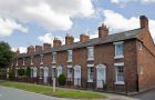 row of terraced houses in England